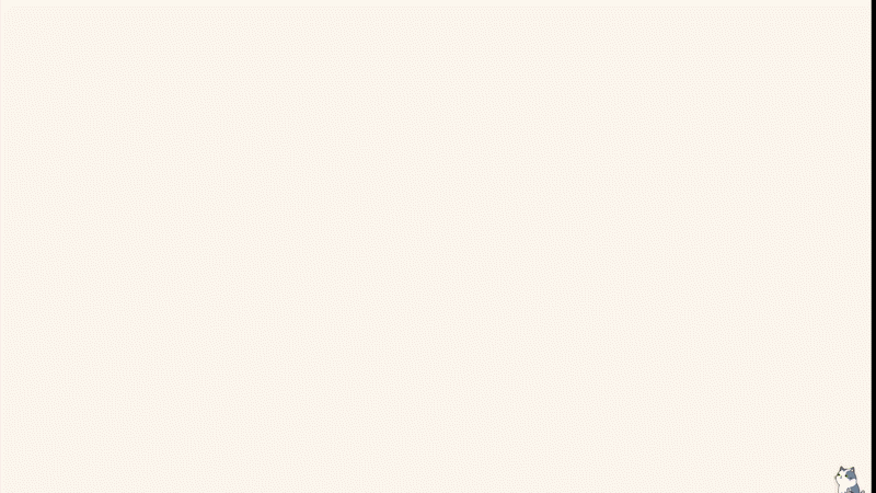 Animated demo of Disconnect's shutdown ritual with the cat widget